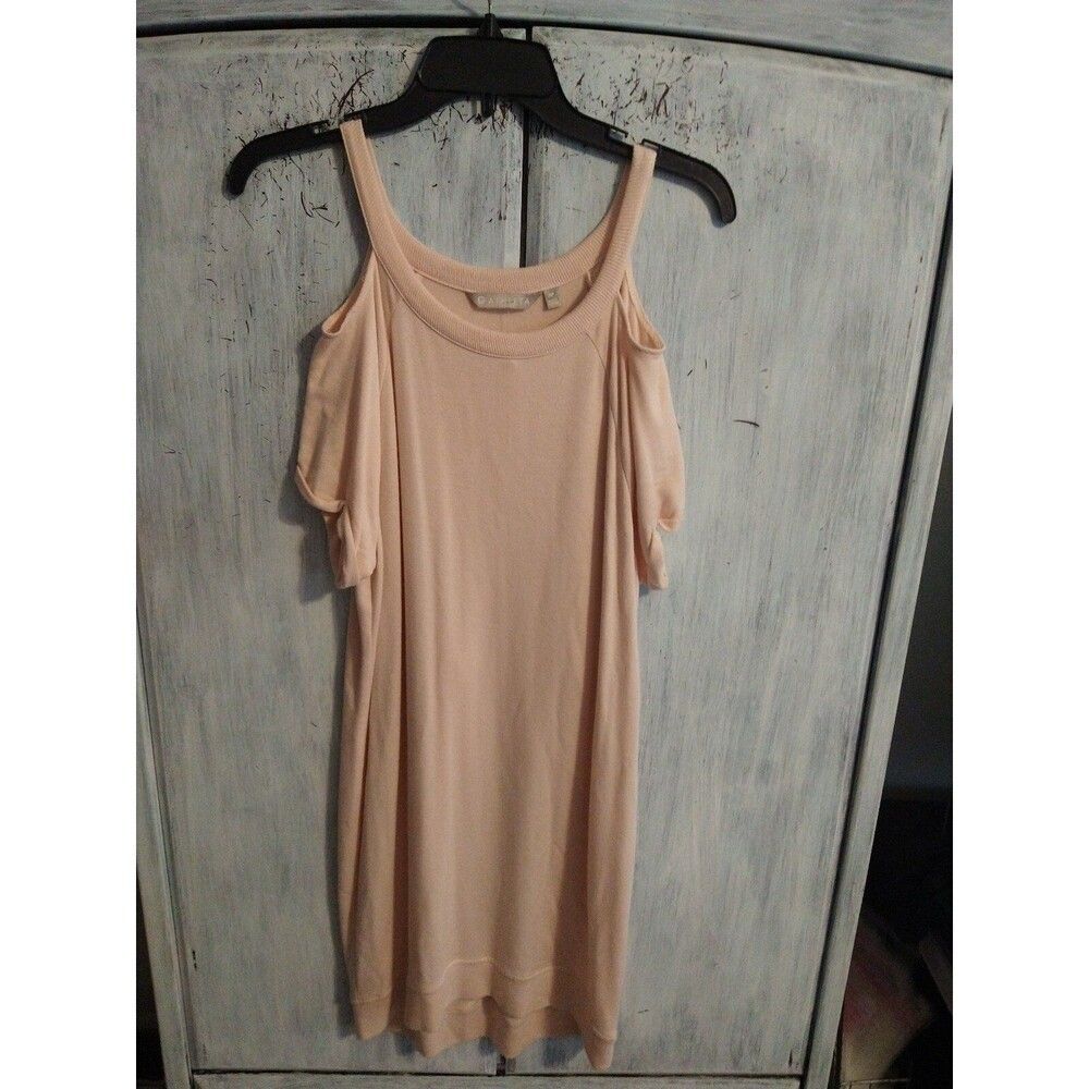 Athleta Cold Shoulder dress Peachy Blush Sm beachy Boho Cottage Core Feminine